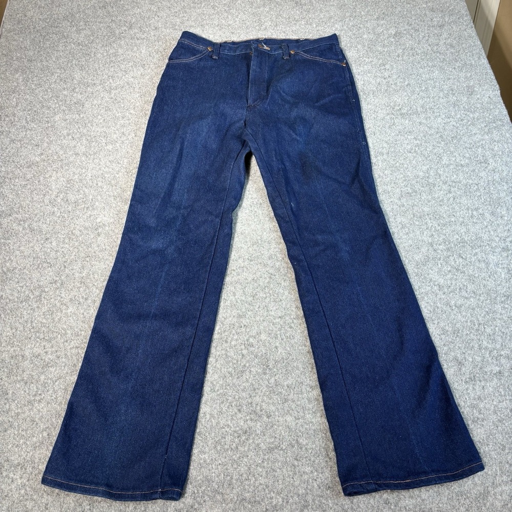 Wrangler Men's Jeans Size 36x32 (Fits 32x31) VTG Dark Wash Straight Leg Denim